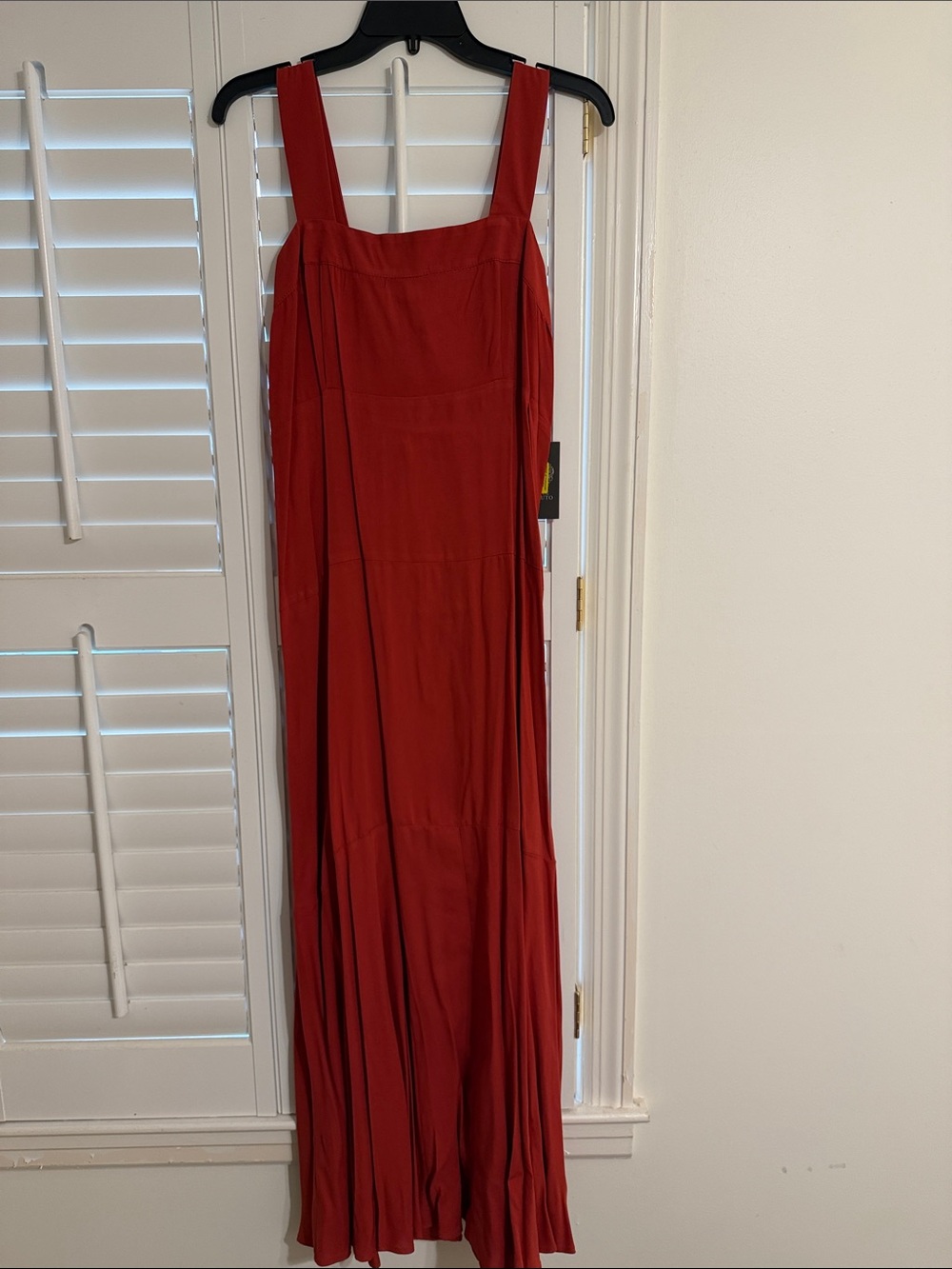 Vince Camuto Sleeveless Maxi Dress in Brick Red